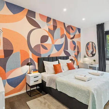 Maremar - Design Im Zentrum - 2 Schlafzimmer - Luxus Boxspringbetten - Kueche - Arbeitsplaetze & Highspeed Wlan - Balkon Daire Braunschweig