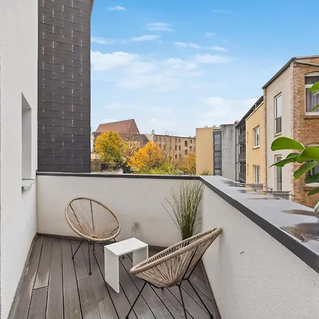 아파트 Maremar - Design Im Zentrum - 2 Schlafzimmer - Luxus Boxspringbetten - Kueche - Arbeitsplaetze & Highspeed Wlan - Balkon 브라운슈바이크