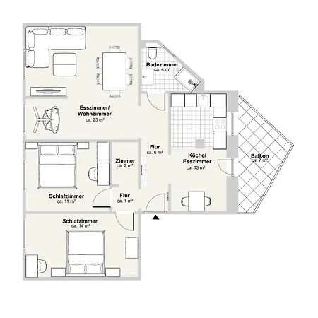 Maremar - Design Im Zentrum - 2 Schlafzimmer - Luxus Boxspringbetten - Kueche - Arbeitsplaetze & Highspeed Wlan - Balkon Apartmán