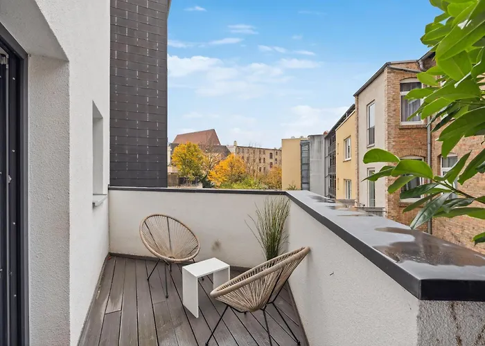 Апартаменты Maremar - Design Im Zentrum - 2 Schlafzimmer - Luxus Boxspringbetten - Kueche - Arbeitsplaetze & Highspeed Wlan - Balkon Брауншвейг