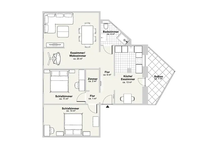 Maremar - Design Im Zentrum - 2 Schlafzimmer - Luxus Boxspringbetten - Kueche - Arbeitsplaetze & Highspeed Wlan - Balkon Appartamento